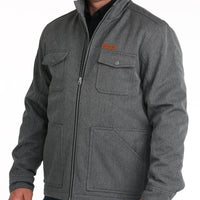 Cinch Men's Concealed Carry Bonded Jacket in Black Herringbone