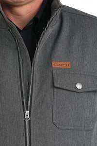Cinch Men's Concealed Carry Bonded Jacket in Black Herringbone
