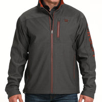 Cinch Men's Bonded Jacket in Charcoal & Burnt Orange