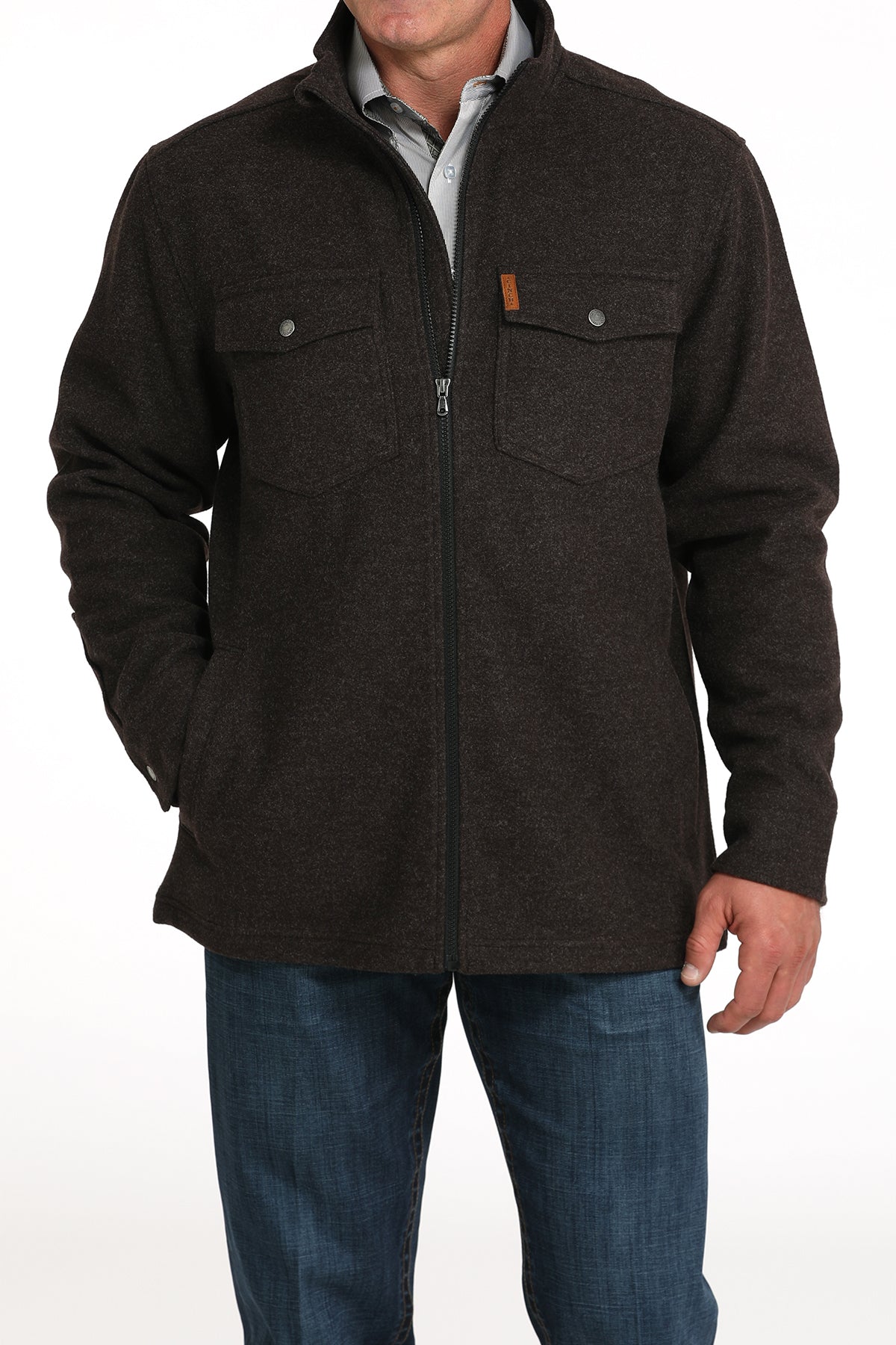 Cinch Men's Shirt Jacket in Brown