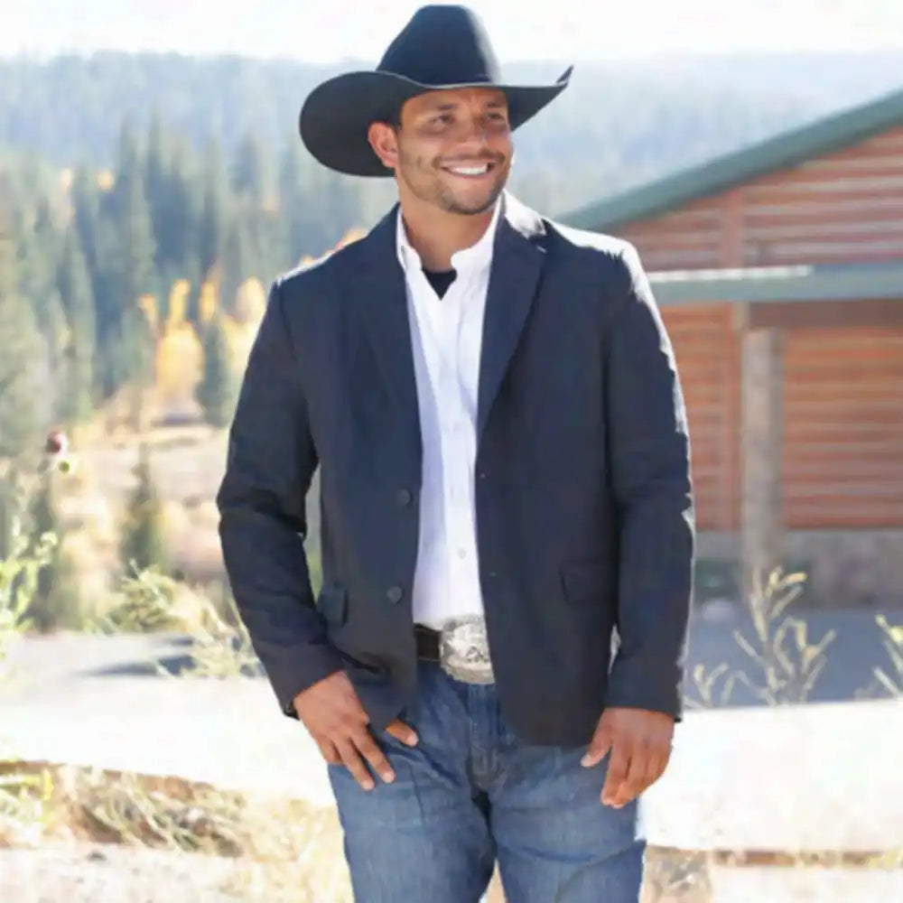 Cinch Men's Charcoal Plaid Sport Coat