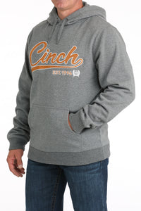 Cinch Men's Embroidered Logo Hoodie in Grey