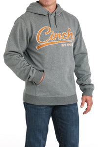 Cinch Men's Embroidered Logo Hoodie in Grey
