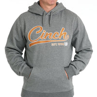 Cinch Men's Embroidered Logo Hoodie in Grey
