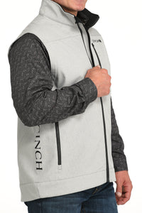 Cinch Men's Textured Bonded Vest in Light Grey