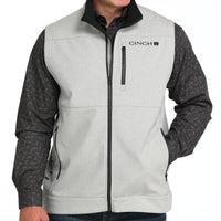Cinch Men's Textured Bonded Vest in Light Grey