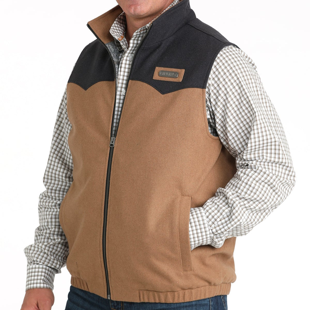 Cinch Men's Wooly Concealed Carry Vest in Brown