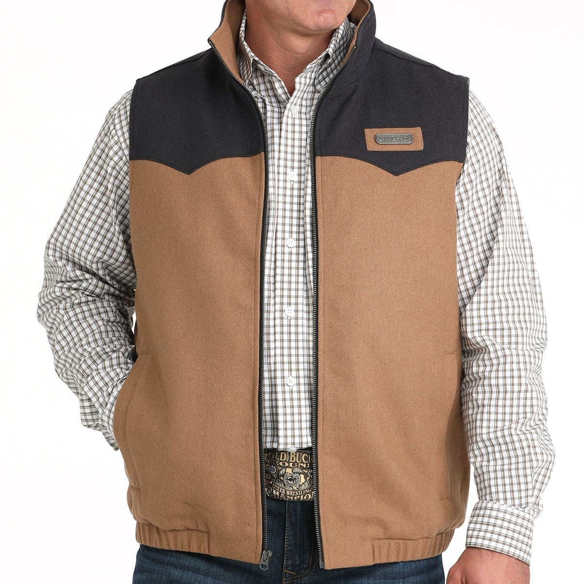 Cinch Men's Wooly Concealed Carry Vest in Brown
