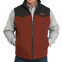 Cinch Men's Reversible Vest in Aztec and Brown