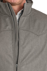 Cinch Men's Solid Concealed Carry Bonded Vest in Light Brown Herringbone