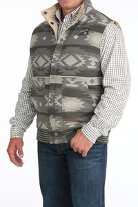Cinch Men's Reversible Snap Vest in Olive