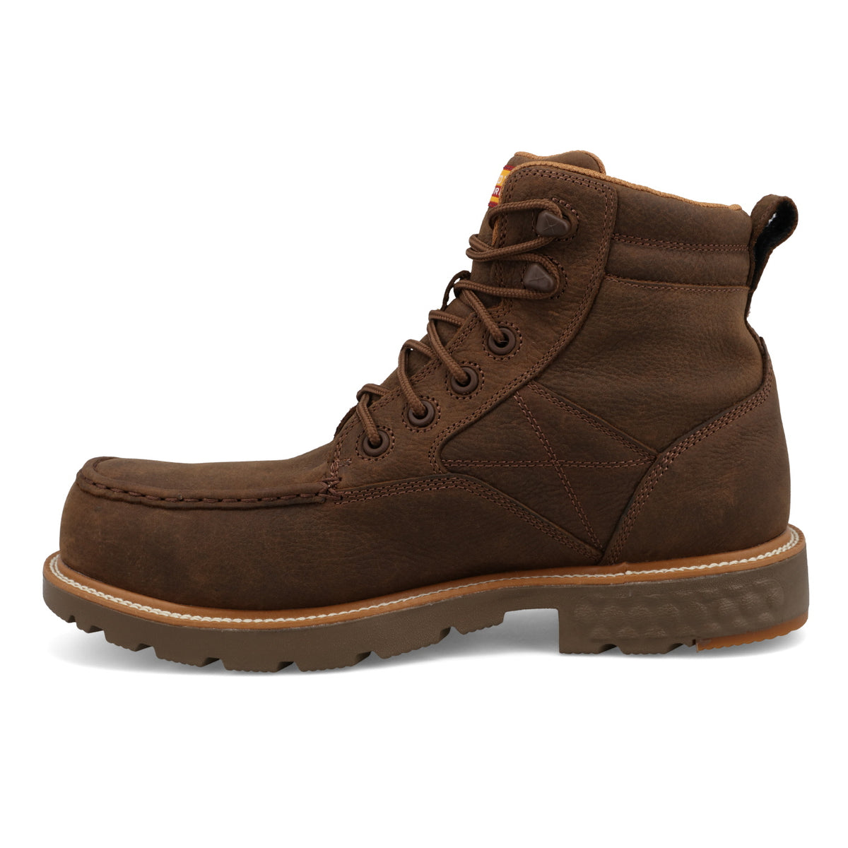 Twisted X Men's 6" Lace Up Work Boot Nano Safety Toe in Oak