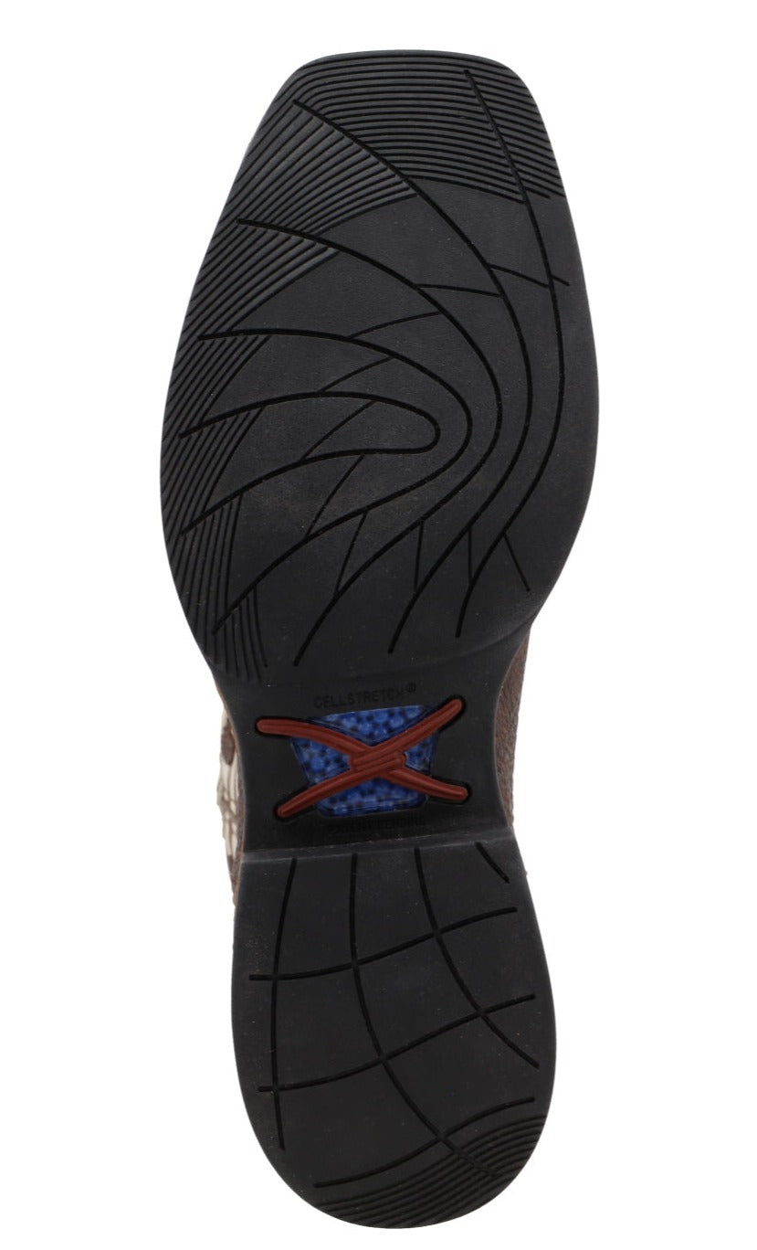 Twisted X Men's 12" Tech X Boot- Brown Elephant Print and Bone