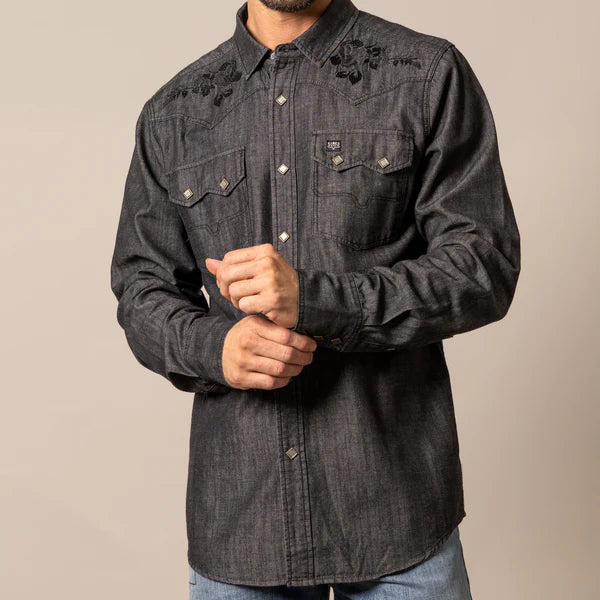 black western dress shirt Kimes Ranch Men's Long Sleeve Memphis Shirt