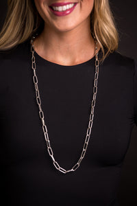 West & Co. Burnished Silver Medium Chain Link Multi-Way Necklace