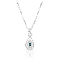 Montana Silversmiths Touch Of Turquoise Teardrop Necklace