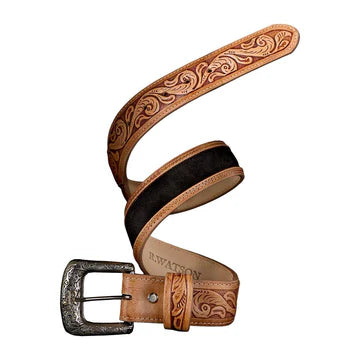 R. Watson Boots Men's Roughout Belt in Black