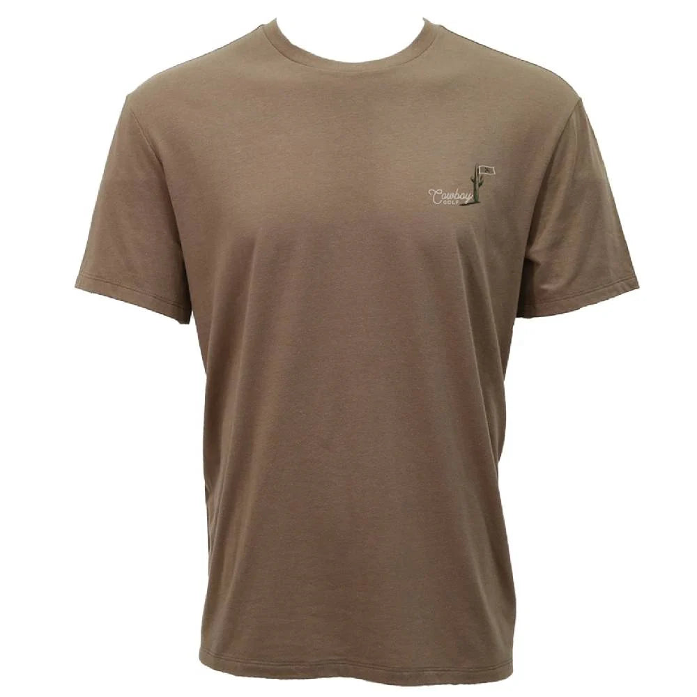 Hooey Men's Golf Landscape Graphic Tee in Shitake Brown