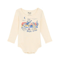 Wrangler Baby Girl's L/S Campfire Bodysuit in Oatmeal