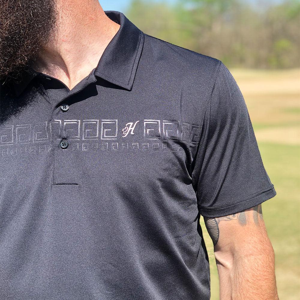 Hooey Men's "The Weekender" Short Sleeve Golf Logo Polo in Black