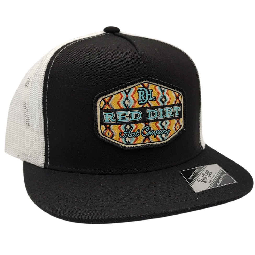 Red Dirt Hat Co. "Free Rein" Hat in Black/White