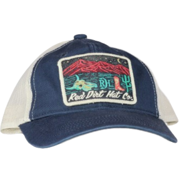 Red Dirt Hat Co. "Mirage" Hat in Navy/Tan