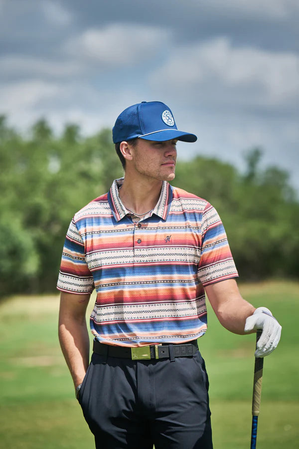 Hooey Men's "The Weekender" Short Sleeve Multicolored Serape Golf Polo
