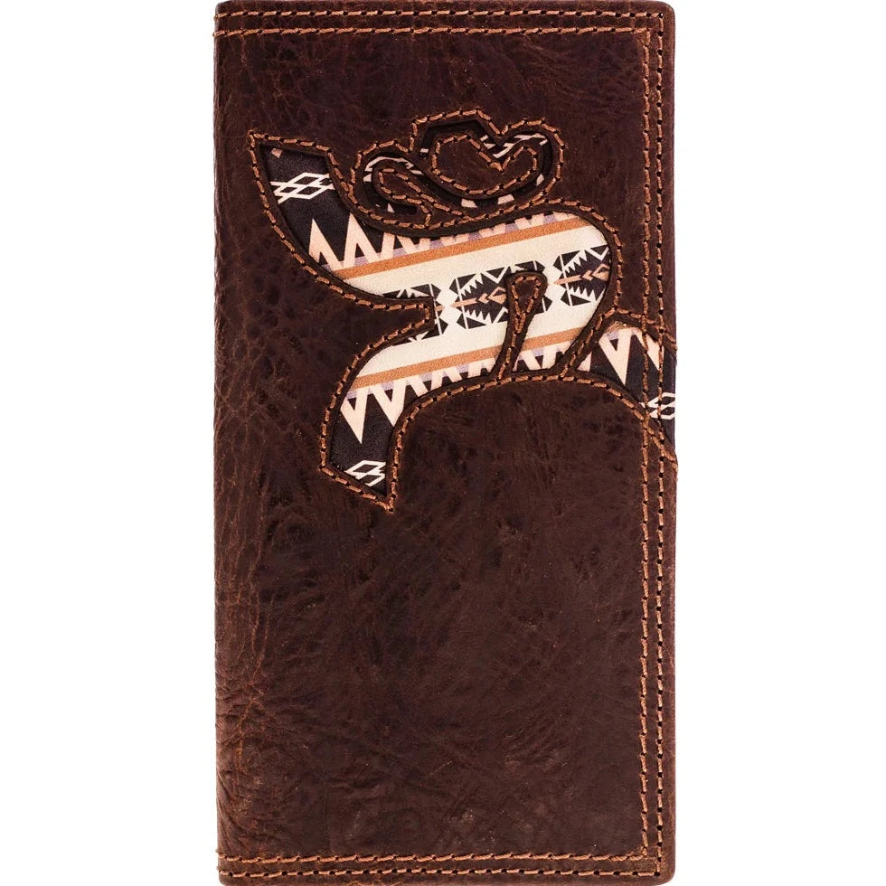 Hooey "Trap" Roughy Aztec Inlay Rodeo Wallet