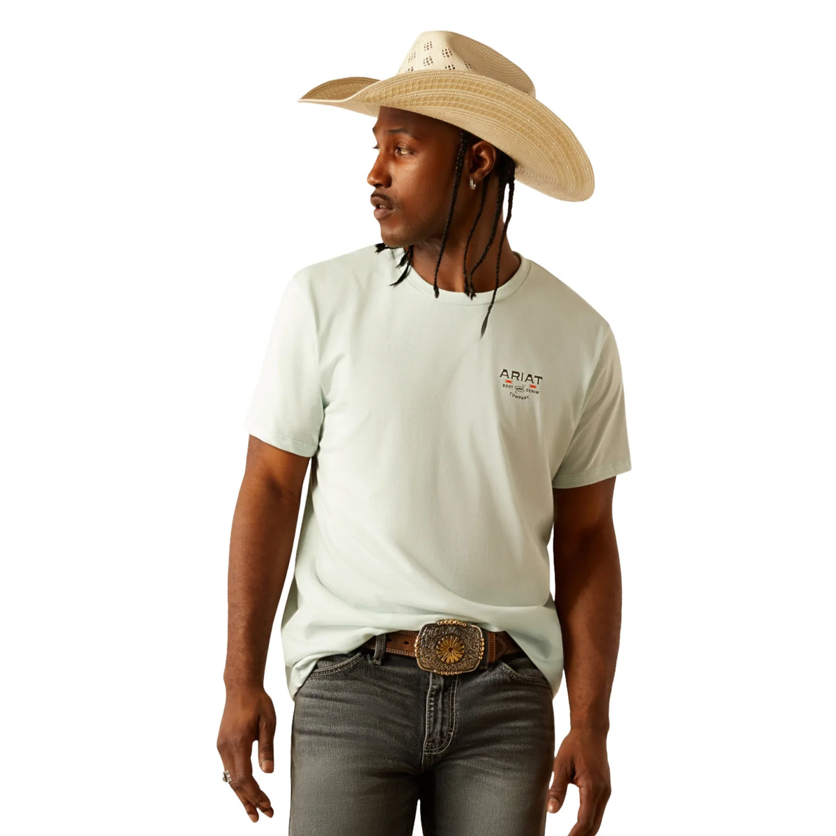 Ariat Men's Lucky Shoe Crew Neck T-Shirt in Glacier