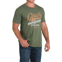 Cinch Men's Cowboy Country Graphic T-Shirt in Olive Green