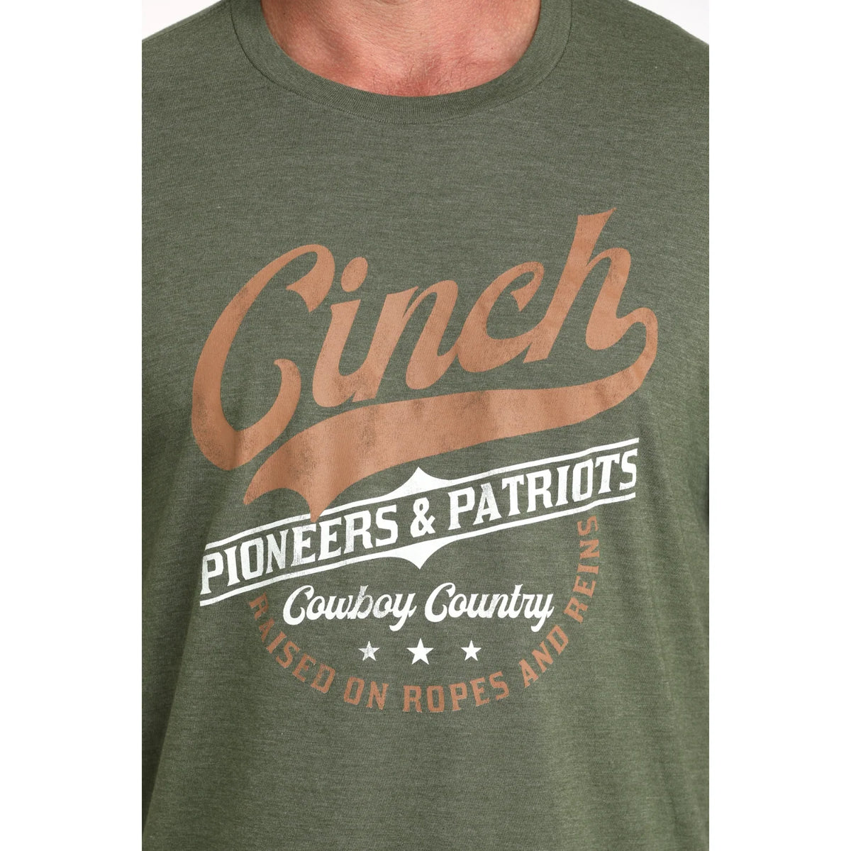 Cinch Men's Cowboy Country Graphic T-Shirt in Olive Green