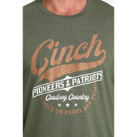 Cinch Men's Cowboy Country Graphic T-Shirt in Olive Green