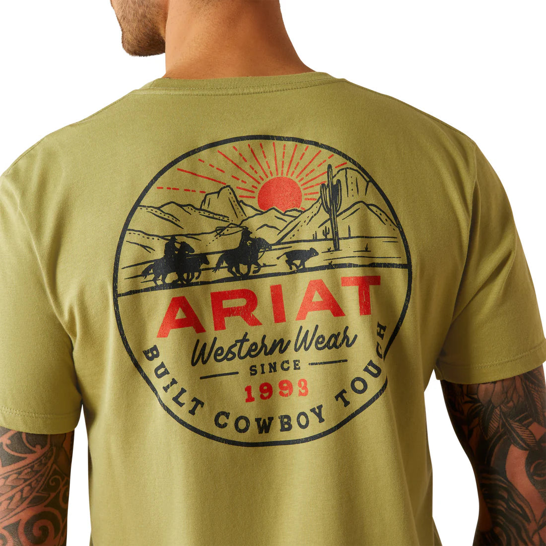 Ariat Men's Full Circle Logo Graphic T-Shirt in Tent Green