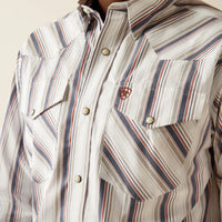 Ariat Men's L/S Pro Series Warrick Classic Fit Western Snap Shirt in White