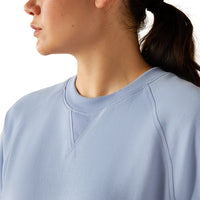 Ariat Women's Rebar Workman Washed Fleece Sweatshirt in Lavender Lustre (Available in Plus Sizes)