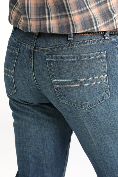 Cinch Men's Silver Label Slim Fit Straight Leg Jean in Medium Wash