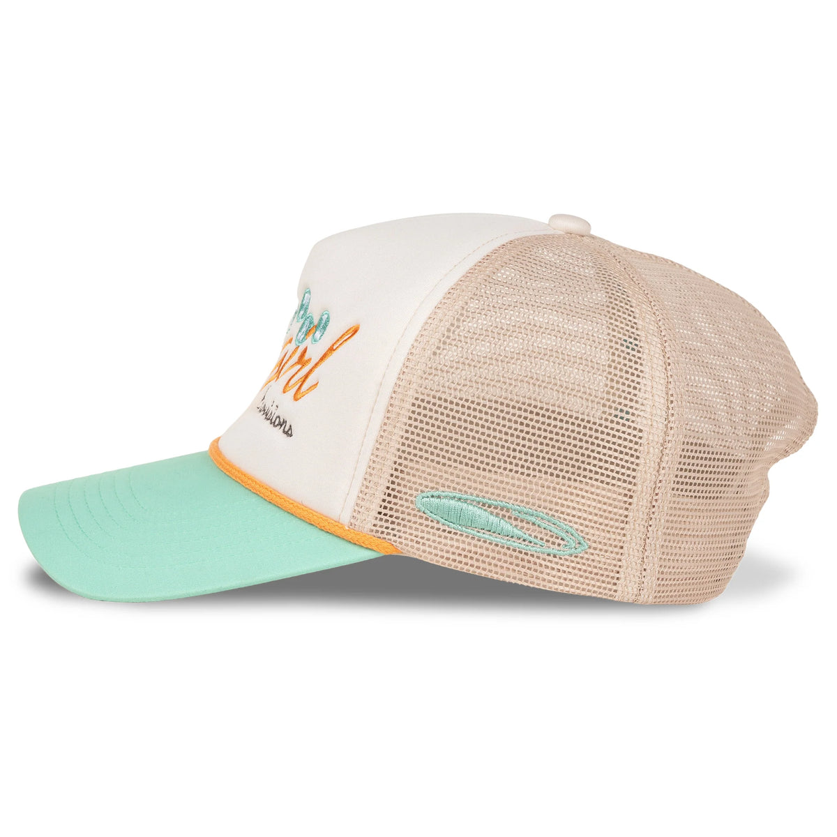 Sendero Provisions Co. "Coastal Cowgirl" Snapback Hat in Cream/Teal