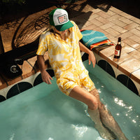 Sendero Provisions Co. "Cowboy Pro Shop" Snapback Hat in White/Green