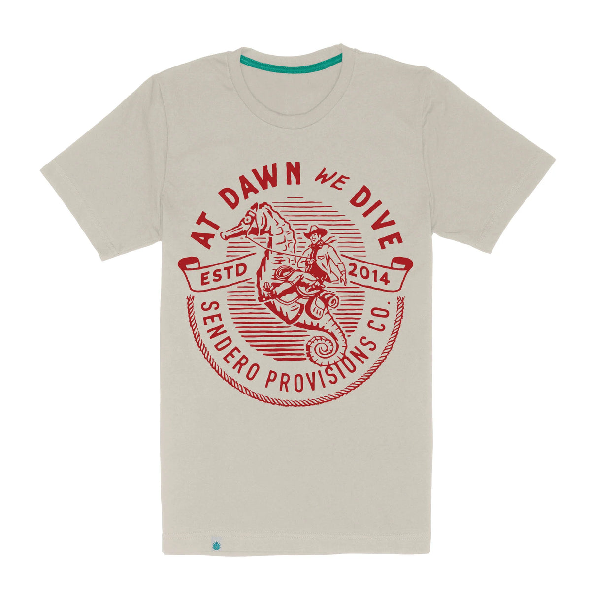 Sendero Provisions Co. Men's "We Dive" Graphic T-Shirt in Sand