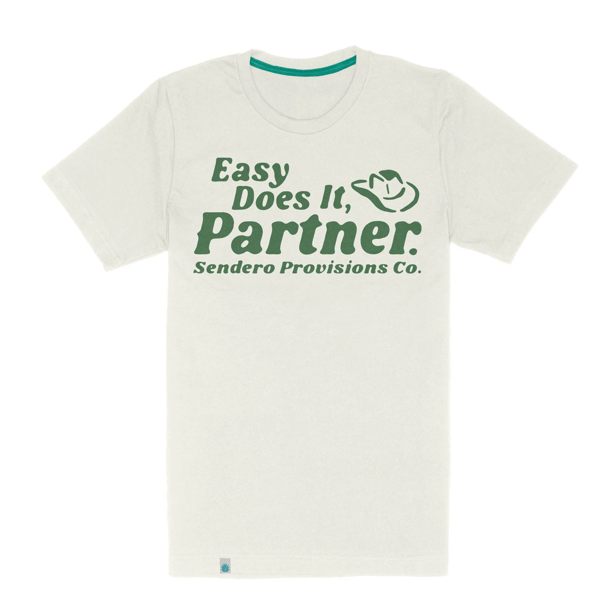 Sendero Provisions Co. Men's "Easy Does It" Wordy Graphic Tee In Vintage White