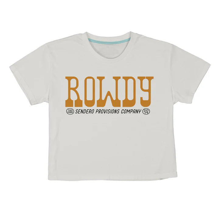 Sendero Provisions Co. Women's Rowdy Boxy Cropped T-Shirt in Vintage White