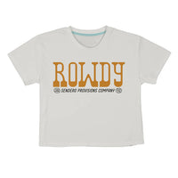 Sendero Provisions Co. Women's Rowdy Boxy Cropped T-Shirt in Vintage White