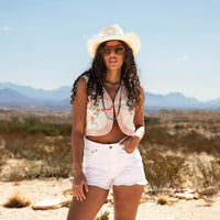 Sendero Provisions Co. Women's Frontier Fashion Vest in Vintage White