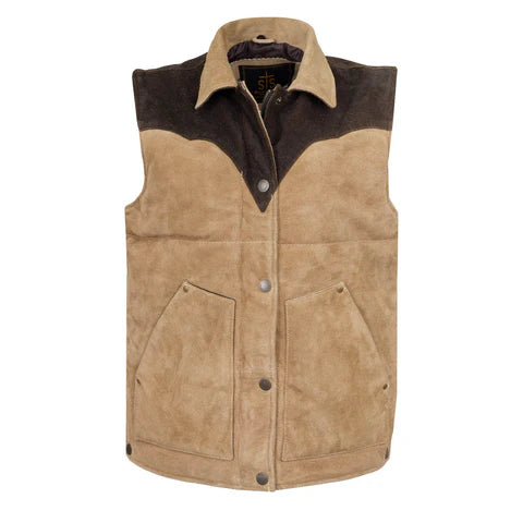 STS Ranchwear Women's Oliver Suede Leather Vest in Camel and
