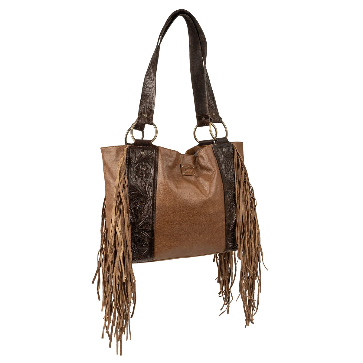 STS Ranchwear Boho Cowgirl Large Brown Leather Tote Bag