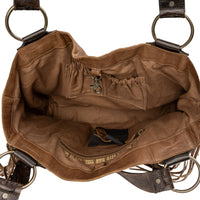 STS Ranchwear Boho Cowgirl Large Brown Leather Tote Bag