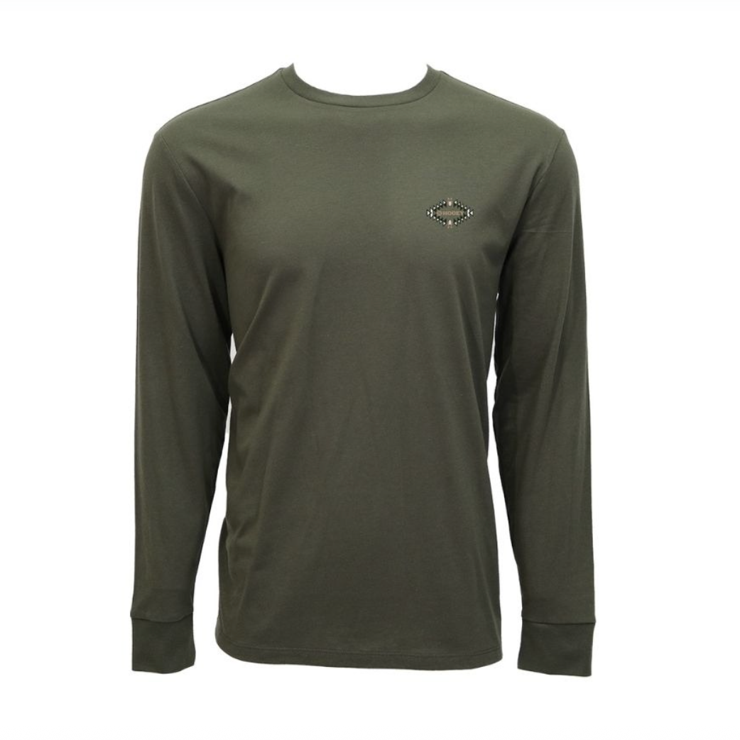 Hooey Men's El Dorado Long Sleeve Tee in Surplus Green