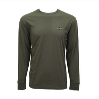 Hooey Men's El Dorado Long Sleeve Tee in Surplus Green