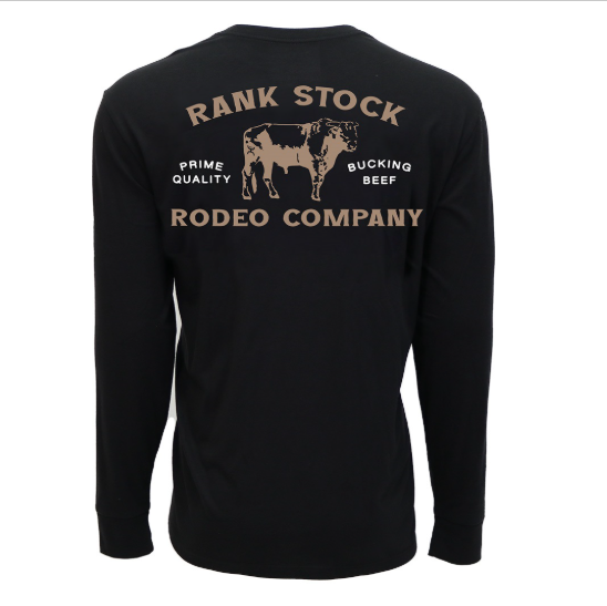 Hooey Men's Rank Stock Logo Long Sleeve Tee in Black