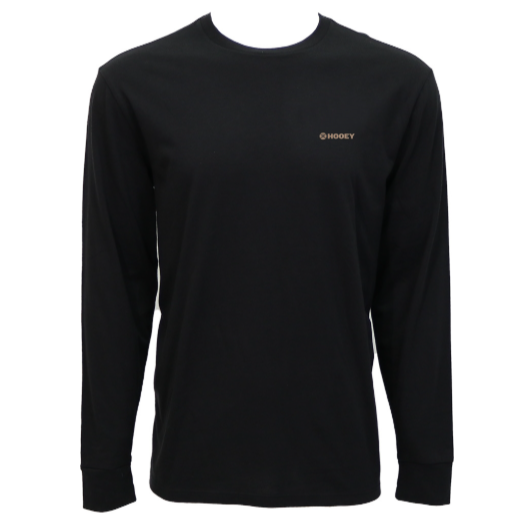 Hooey Men's Rank Stock Logo Long Sleeve Tee in Black